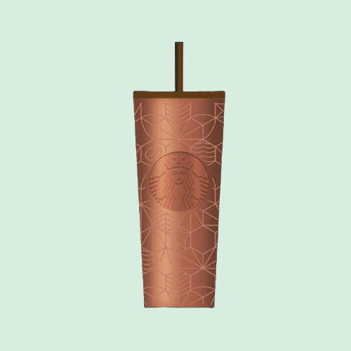 Stainless Steel Copper Art Cold Cup 16oz - Starbucks Australia