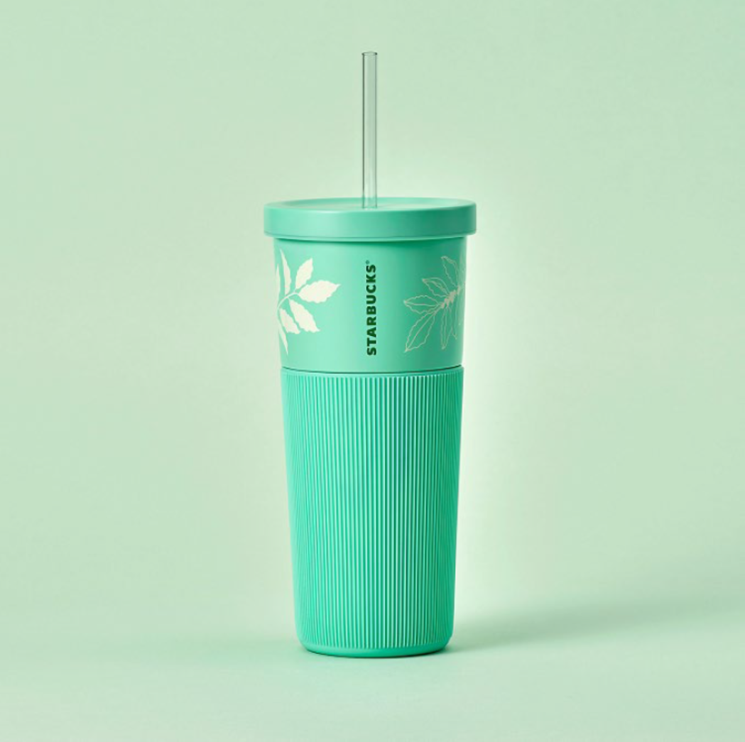 Stainless Steel Silicone Sleeve New Greens Light Cold Cup 21.5oz - Starbucks Australia