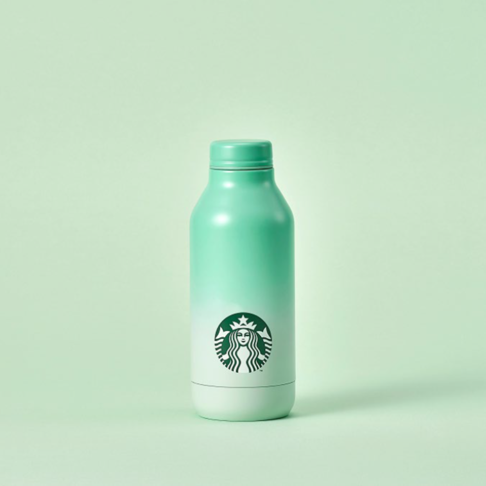 Stainless Steel New Greens Gradient with Siren Water Bottle 12oz - Starbucks Australia