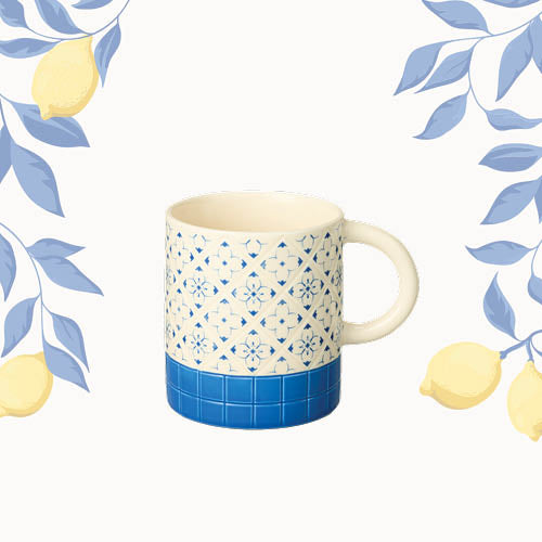 Blue Pattern 16oz Ceramic Mug - Starbucks Australia
