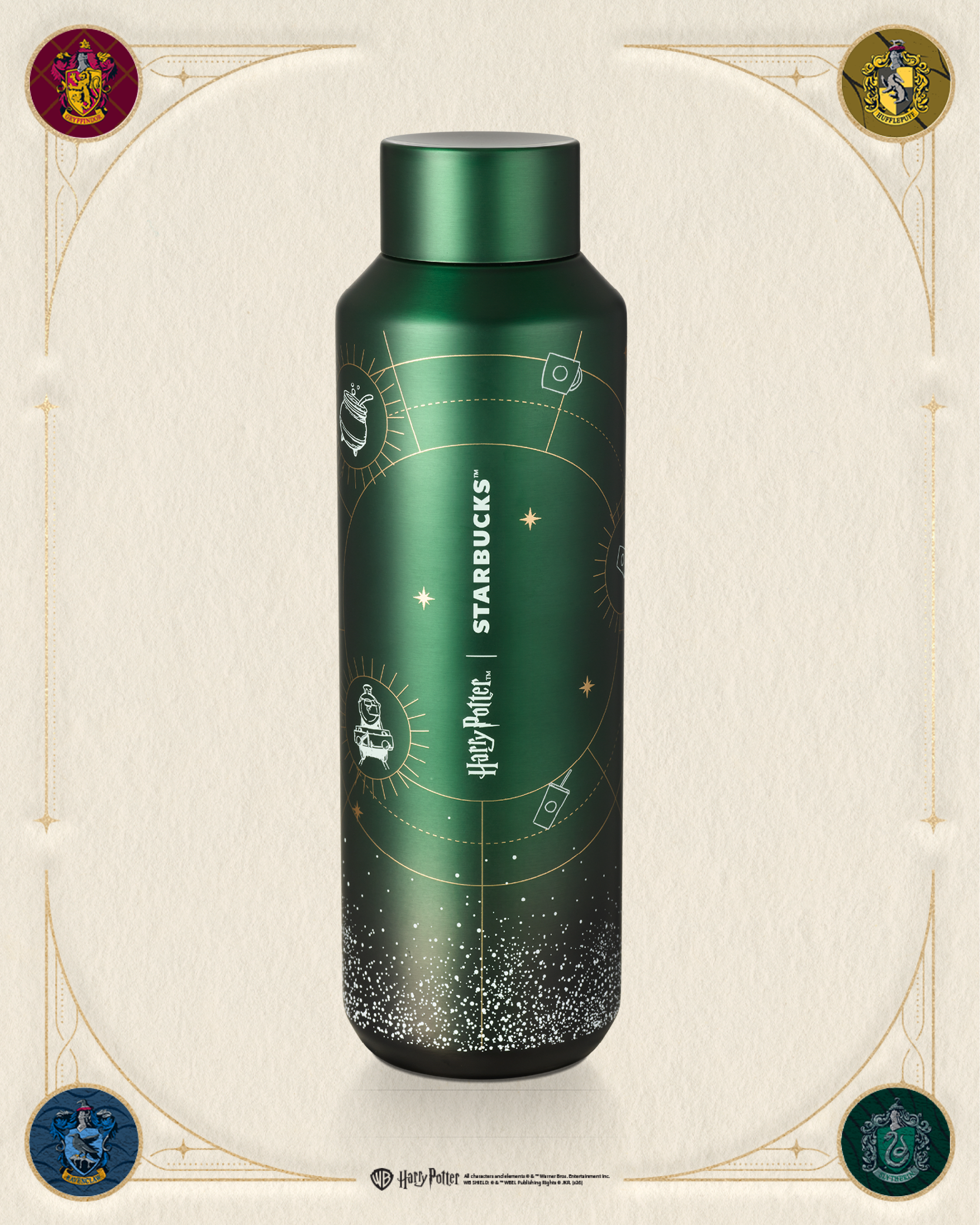 Harry Potter | Starbucks – Green 20oz Stainless Steel Water Bottle