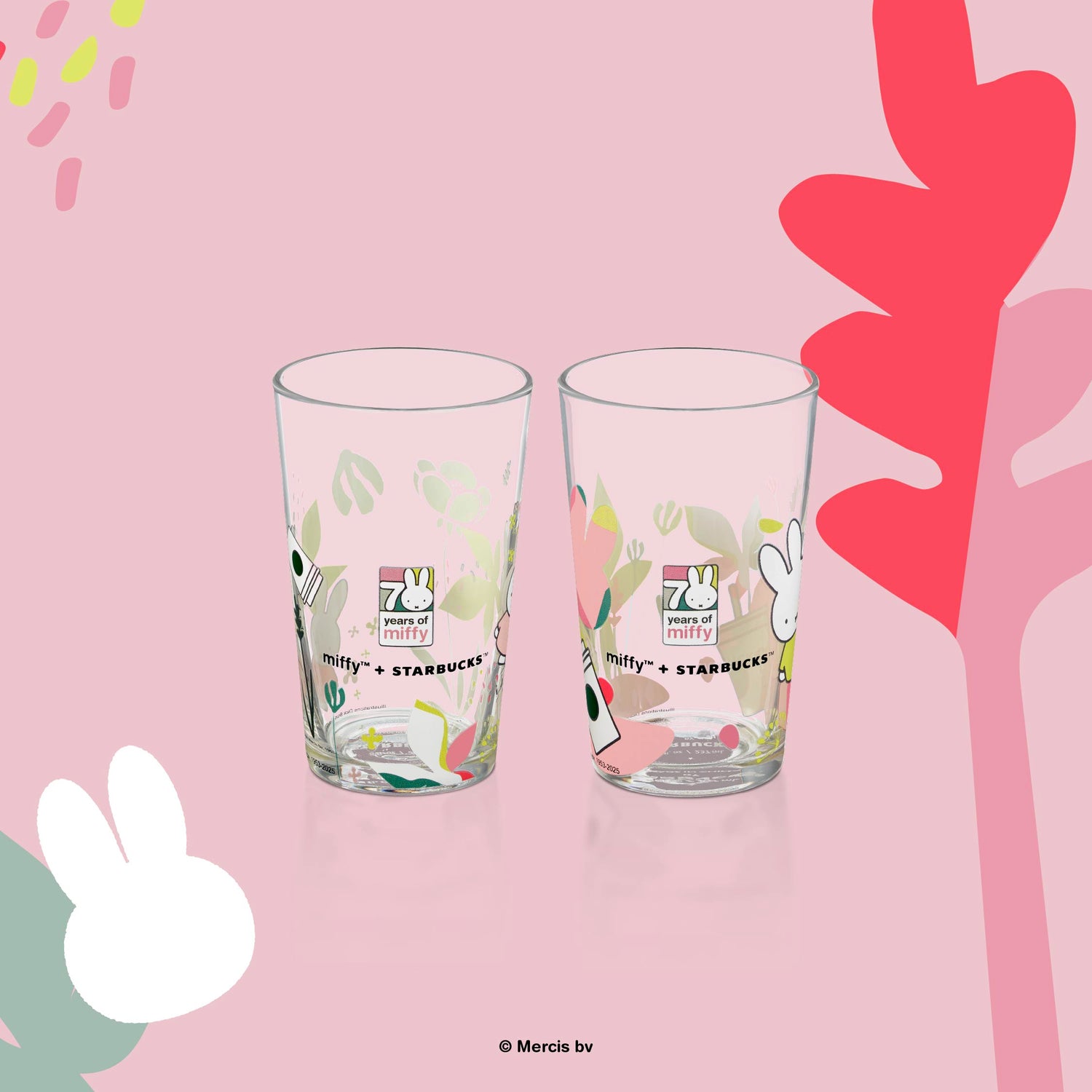 miffy™ + Starbucks® 70th Anniversary 7oz Glass Set - Starbucks Australia