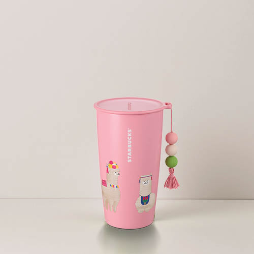 Bohemian Fashionista Alpacas Pink Stainless Steel 12oz Tumbler