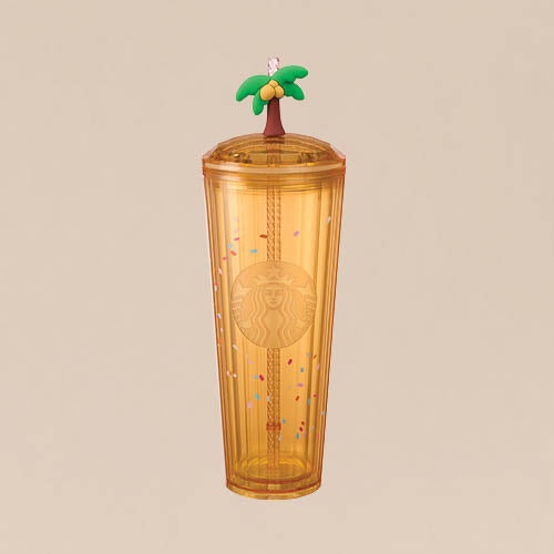 Beige Flake 24oz Plastic Cold Cup