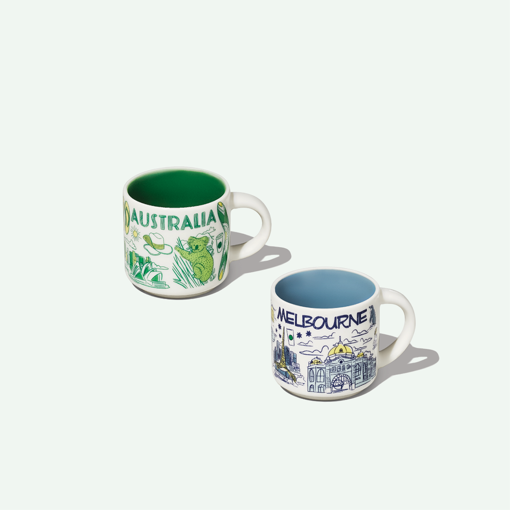 Australia & Melbourne Been There Demi Mug Pair - Starbucks Australia