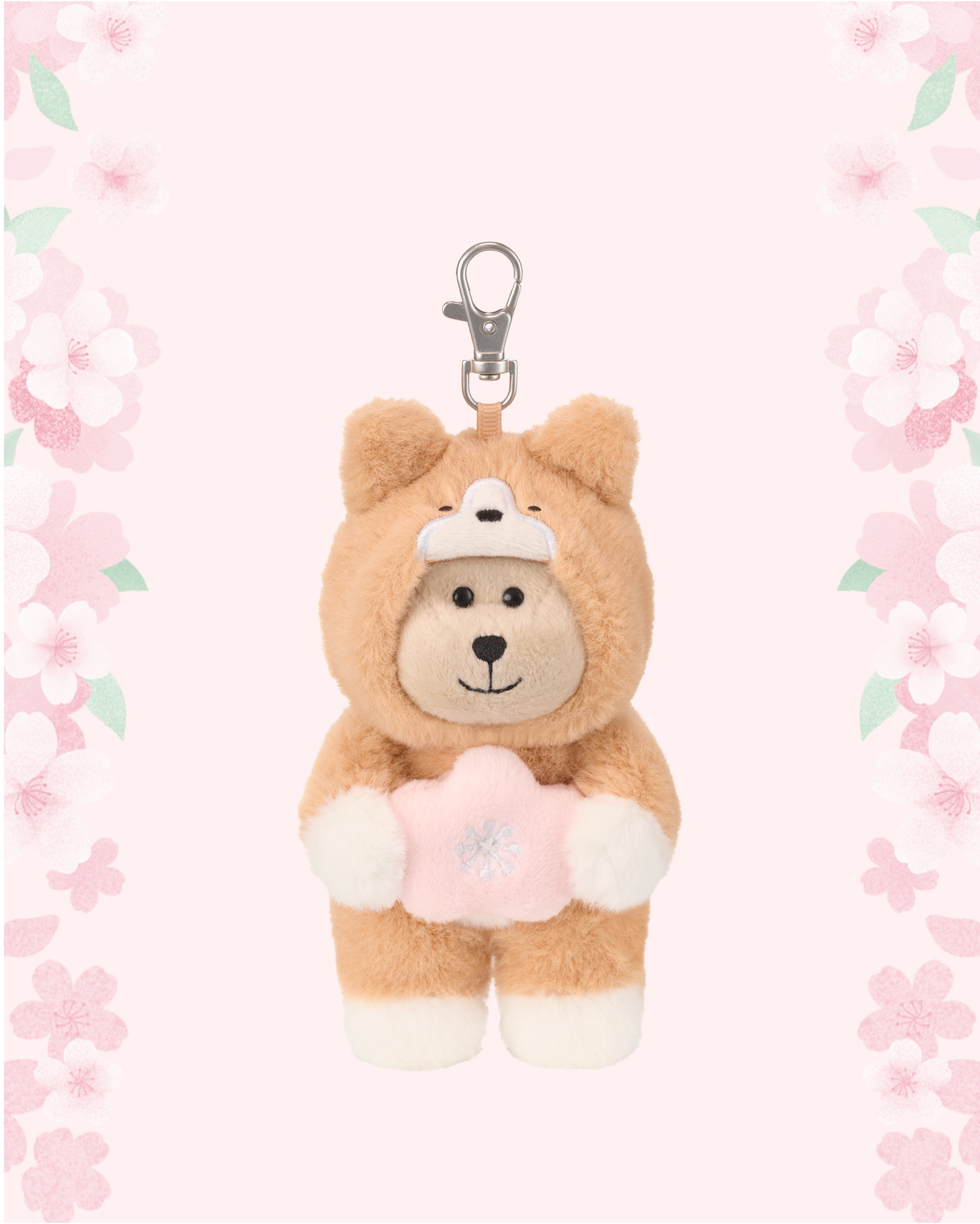 Bearista Bear Corgi Blossom Keychain - Starbucks Australia